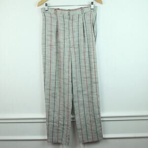 Vintage 80s S M Crop Pants Trousers Plaid Academia Poet Preppy Heritage Gray